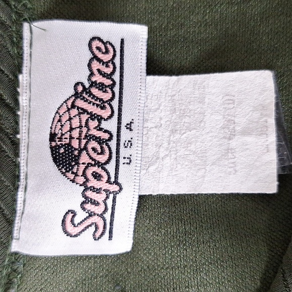 Super Line Vintage Green Grandmacore Animal Print Top and Pants Set One Size - Picture 12 of 14